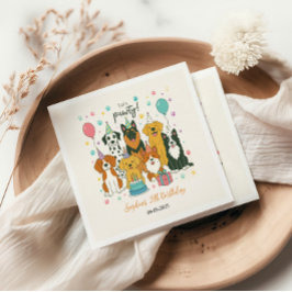 Guardanapo De Papel Cute Puppy Dogs Boy 5th Birthday Party