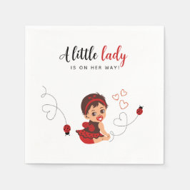 Guardanapo De Papel Cute Red Black Ladybug Girl Baby Shower 