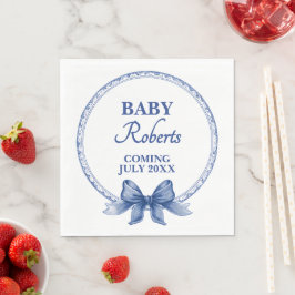 Guardanapo De Papel Cute Royal Blue Boy Baby Shower