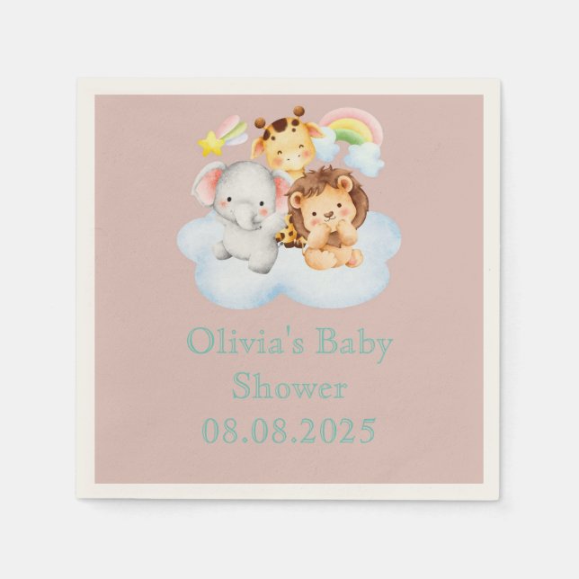 Guardanapo De Papel cute safari animals (Frente)