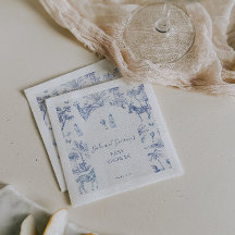 Cute Safari Toile de Jouy | Chá de fraldas azul