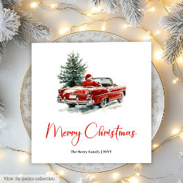 Guardanapo De Papel Cute Santa Claus Kids Watercolor Holiday Napkins