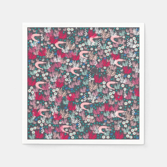 Guardanapo De Papel Cute Shrimp Paper Napkins (Frente)