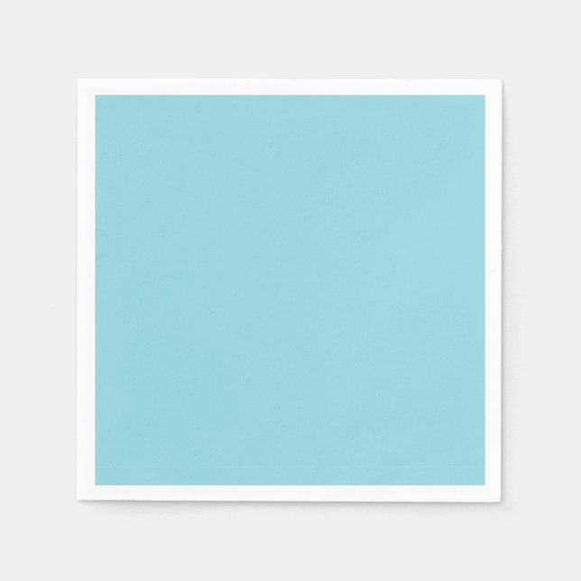 Guardanapo De Papel Cute Sky Blue Solid Napkins (Frente)