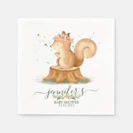 Guardanapo De Papel Cute Squirrel wildlife baby newborn