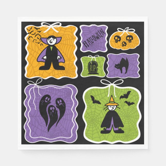 Guardanapo De Papel Cute Vampiro Coquette Halloween (Frente)