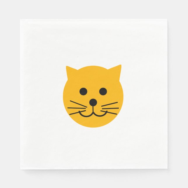 Guardanapo De Papel Cute yellow cat (Frente)