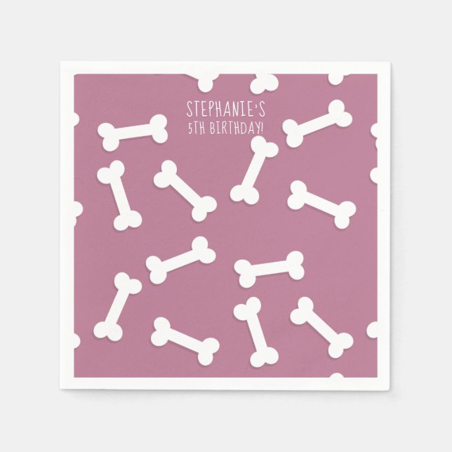 Guardanapo De Papel Cute Yorkshire Terrier Birthday Napkins (Frente)