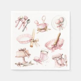 Guardanapo De Papel Cutie Pie | Chá de fraldas de Garota Rosa de Água