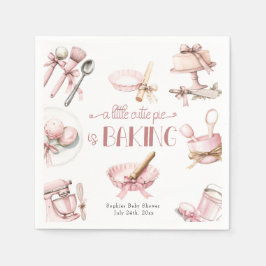 Guardanapo De Papel Cutie Pie | Chá de fraldas de Garota Rosa de Água