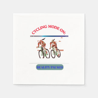 Guardanapo De Papel Cycling Mode ON: Reality Paused | Funny Cyclist Gr