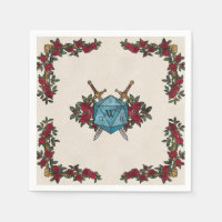 D20 Rosas Monograma RPG Casamento 