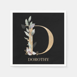 Guardanapo De Papel D Monograma Floral Personalizado Napkins