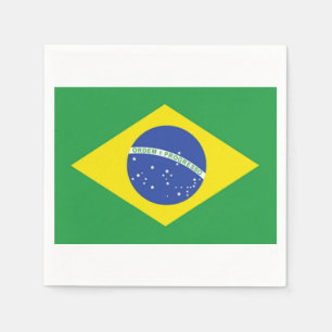 Guardanapo de papel da bandeira brasileira