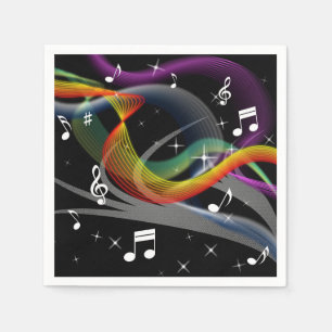Guardanapo de papel da ilustração da música