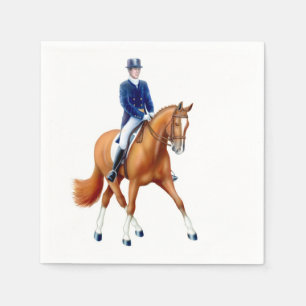 Guardanapo de papel da meia passagem equestre do