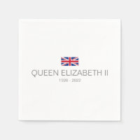 Guardanapo de papel da rainha Elizabeth II