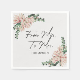 Guardanapo De Papel Da Senhorita à Sra. Magnolia Blush Purple Paper