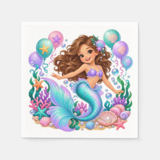 guardanapo de papel da sereia para festa