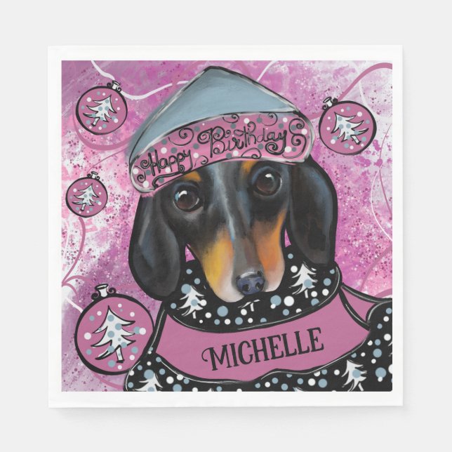 GUARDANAPO DE PAPEL DACHSHUND  (Frente)