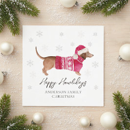 Guardanapo De Papel Dachshund Cachorro Salsicha Aquarela Pet Férias de