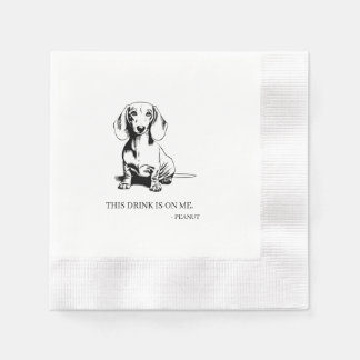 Guardanapo De Papel Dachshund Cocktail Napkin
