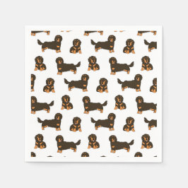 Guardanapo De Papel Dachshund de cabelos longos