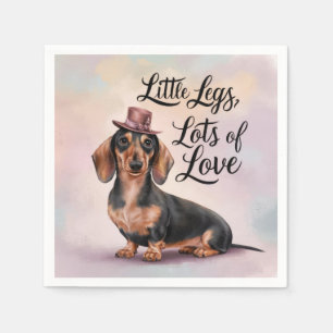 Guardanapo De Papel Dachshund Pequenas Pernas Muito Amor