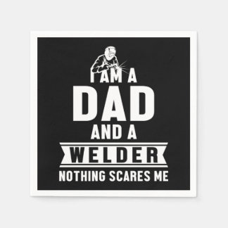 Guardanapo De Papel Dad And Welder Welding Metal Iron Profession Gift