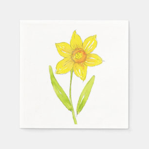 Guardanapo De Papel Daffodil 2 da aguarela