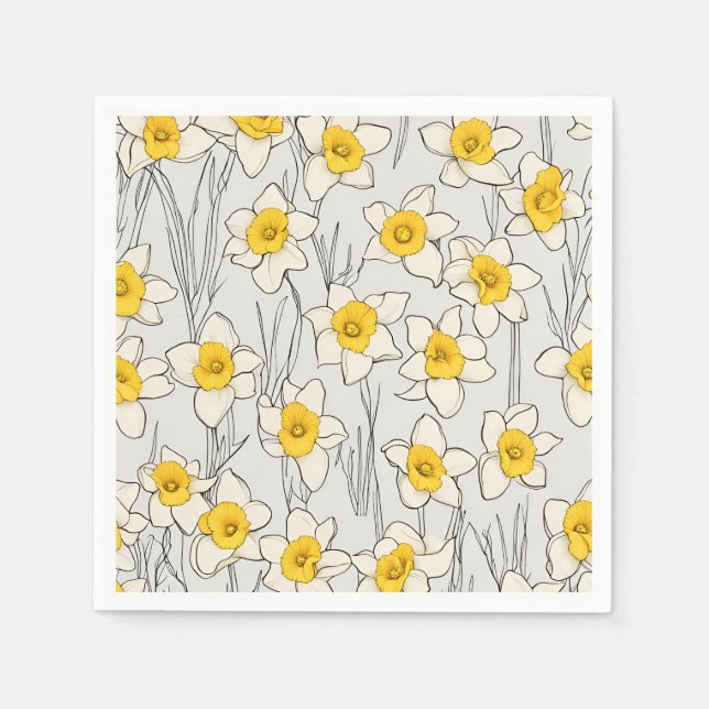 Guardanapo De Papel Daffodil Design Paper Napkins (Frente)