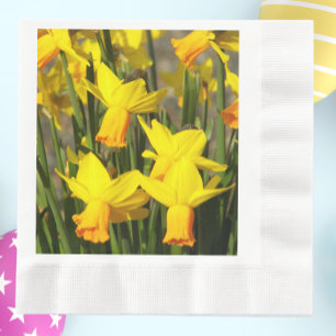 Guardanapo De Papel Daffodils Amarelo Springtime Floral
