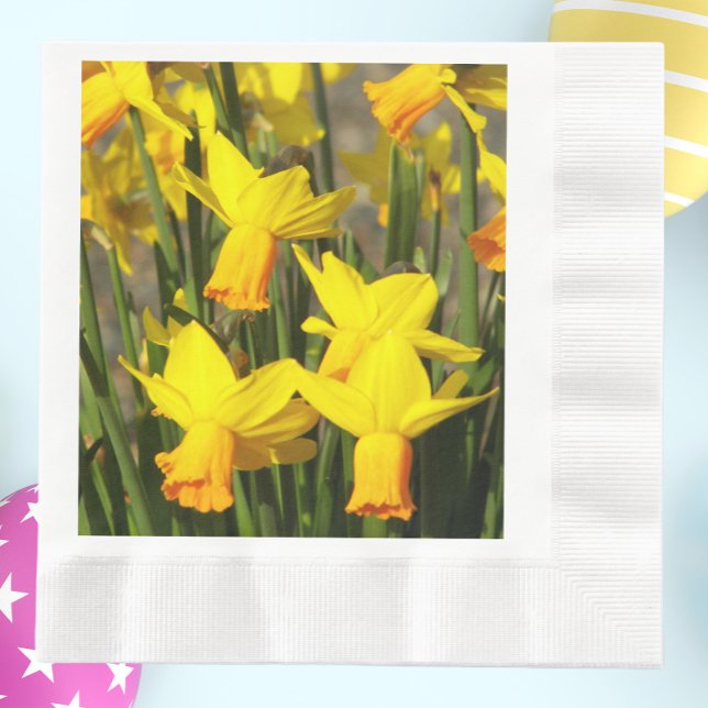 Guardanapo De Papel Daffodils Amarelo Springtime Floral (In Situ Easter)