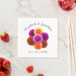 Guardanapo De Papel Dahlia Autumn Floral Wedding