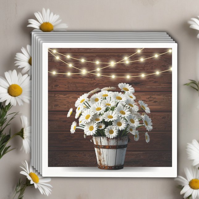 Guardanapo De Papel Daisy Balde Russo no Chá de fraldas Bloom (Criador carregado)