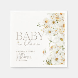 Guardanapo De Papel Daisy Boho Wildflower Baby in Bloom