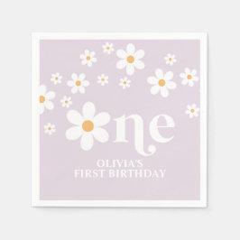 Guardanapo De Papel Daisy floral primeiros aniversarios