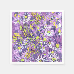 Guardanapo De Papel Daisy Flowers Bolinhas Flores de Verão Arte Floral