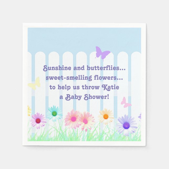 Guardanapo De Papel "Daisy Garden" - poema (Frente)