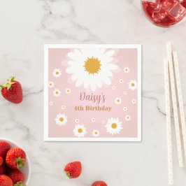 Guardanapo De Papel Daisy Pink Any Age Birthday 