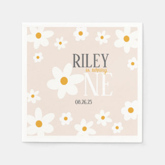 Guardanapo De Papel Daisy primeiro aniversario Napkin
