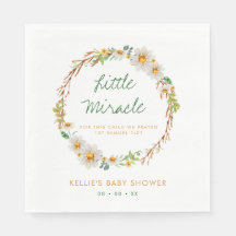 Daisy Wreath Little Miracle Chá de fraldas Scripti