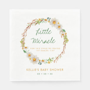 Guardanapo De Papel Daisy Wreath Little Miracle Chá de fraldas Scripti