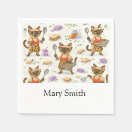 Guardanapo De Papel Dama de almoço servindo comida para os amantes de