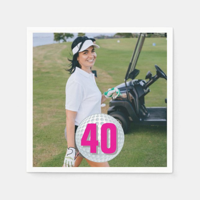 Guardanapo De Papel Dama Incrível Foto Instantânea de Aniversário (Frente)