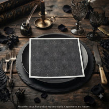 Damasco Corvo de Obsidiana Gótica Escura
