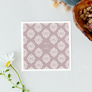 Guardanapo De Papel Damask Ambience Pale Pink Elegante Napkins