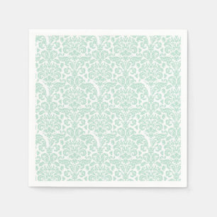 Guardanapo De Papel Damask Verde Sage Bonito Fofo