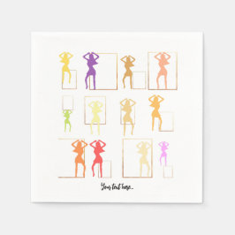 Guardanapo De Papel Dança com Cores
