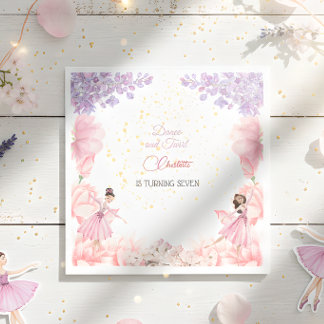 Guardanapo De Papel Dança e aniversário de bailarina